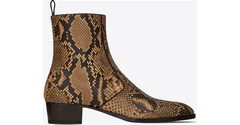 wyatt zippered boots in python